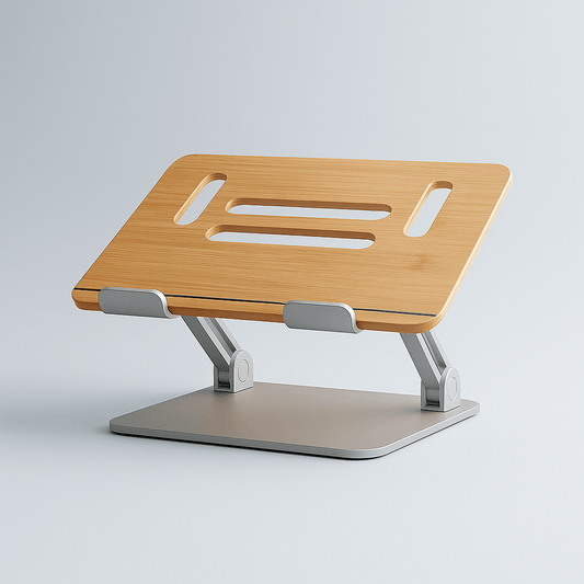 PostureCraft Adjustable Laptop Stand (Bamboo & Aluminum) - My Store